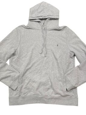 AllSaints One-Point Logo Hoodie Gray Sweatshirt Size XL (Retail $160)